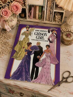 Tom Tierney Gibson Girl Paper Dolls in Full Color Vintage 1985 Paper Doll Book